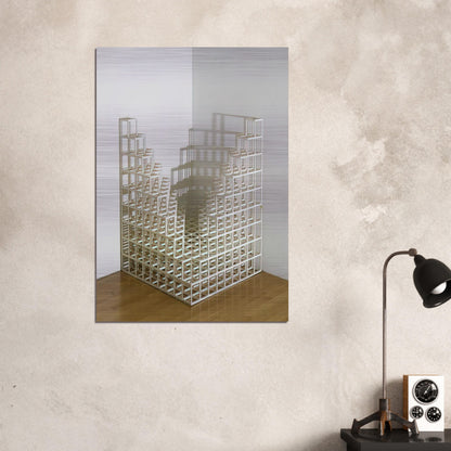 Title Corner piece #4 - Sol LeWitt Brushed Aluminum Print - 70x100 cm / 28x40 inches | Sol LeWitt Aluminum Print | Sol LeWitt Prints