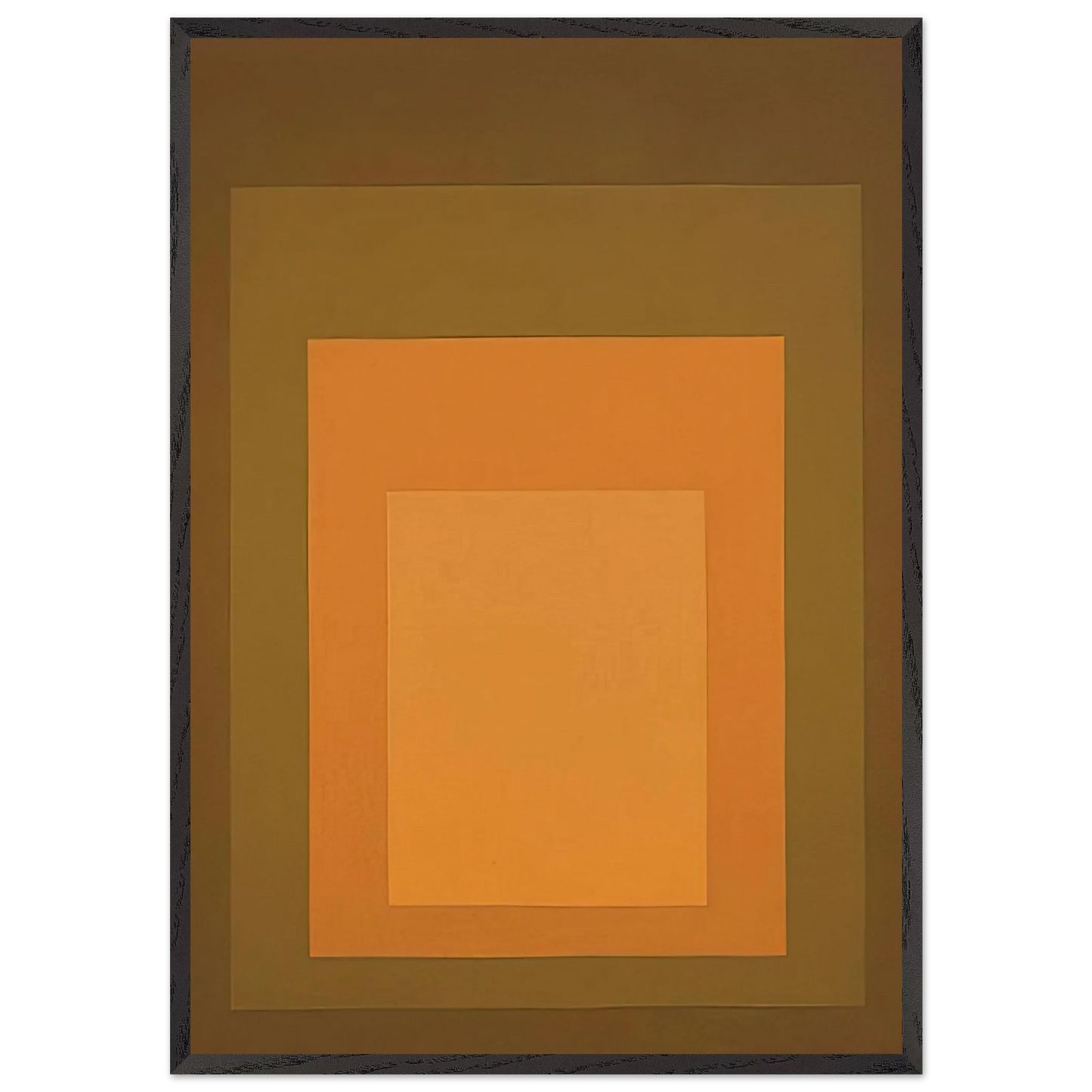 HOMAGE TO THE SQUARE AUTUMN CLIMAX 1963 - Josef Albers 70x100 cm / 28x40 inches Framed Art Print – Black Wooden Frame