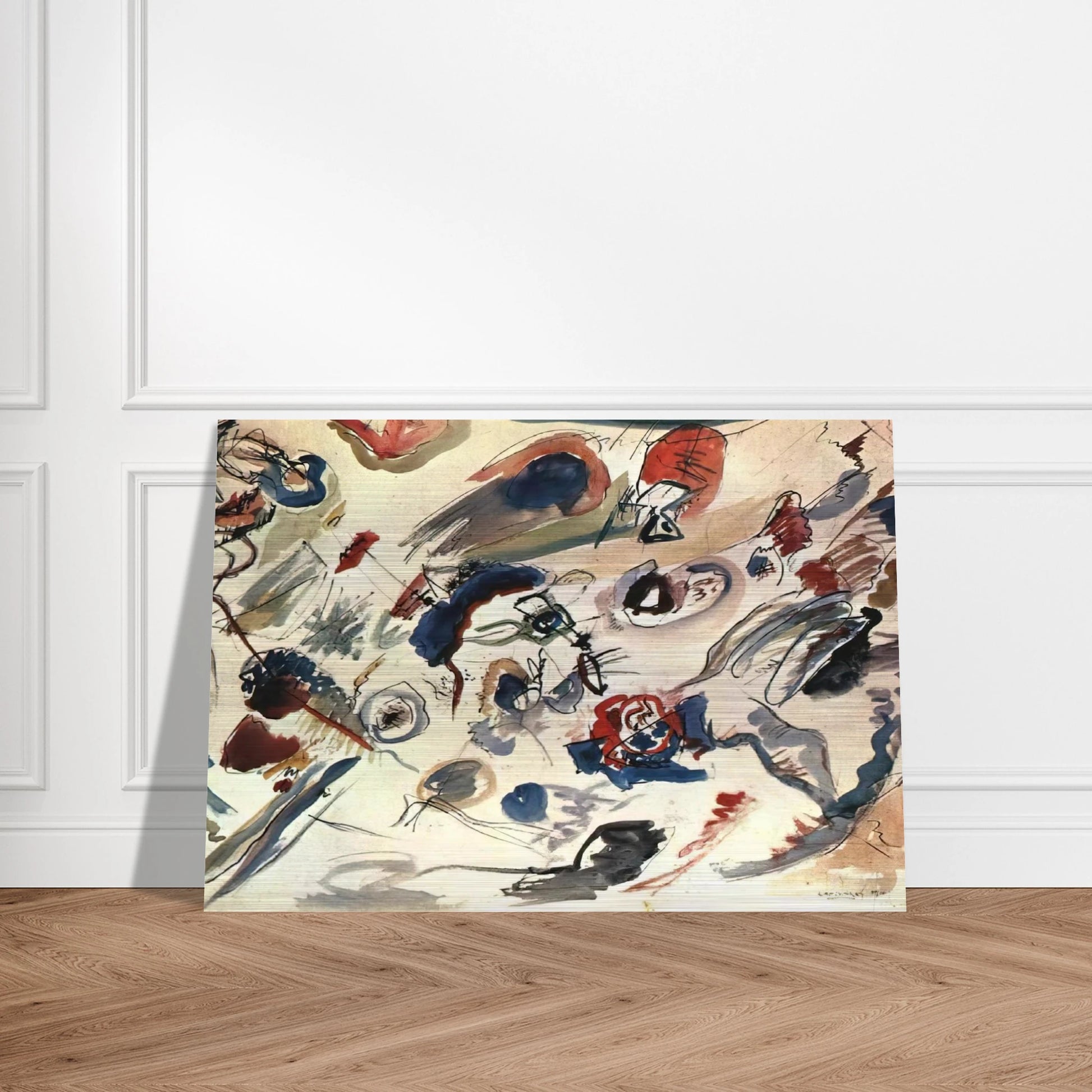 FIRST ABSTRACT WATERCOLOR 1910 - Wassily Kandinsky Brushed Aluminum Print - 70x100 cm / 28x40 inches | Wassily Kandinsky Aluminum Print | Wassily Kandinsky Prints