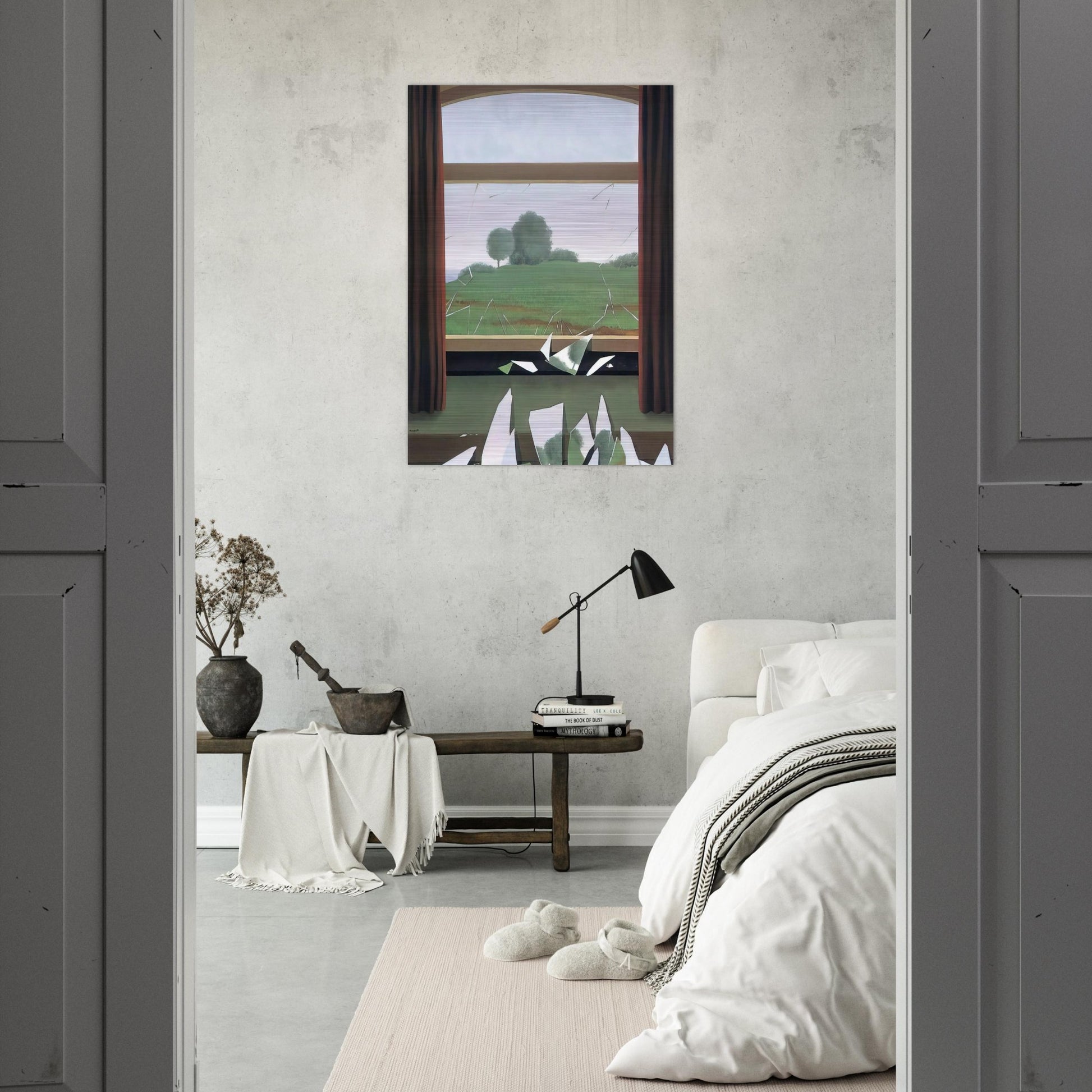 THE KEY TO THE FIELDS 1936 - Rene Magritte Brushed Aluminum Print - 70x100 cm / 28x40 inches | Rene Magritte Aluminum Print | Rene Magritte Prints