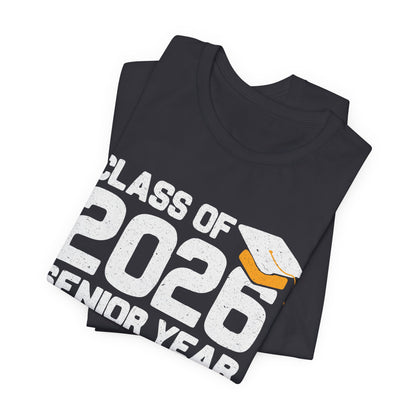 Klas van 2026 Laatstejaars T-shirt, Afstudeershirt, Unisex Afstudeergeschenk, Middelbare School Leerlingen Kleding, College Gebonden T-shirt