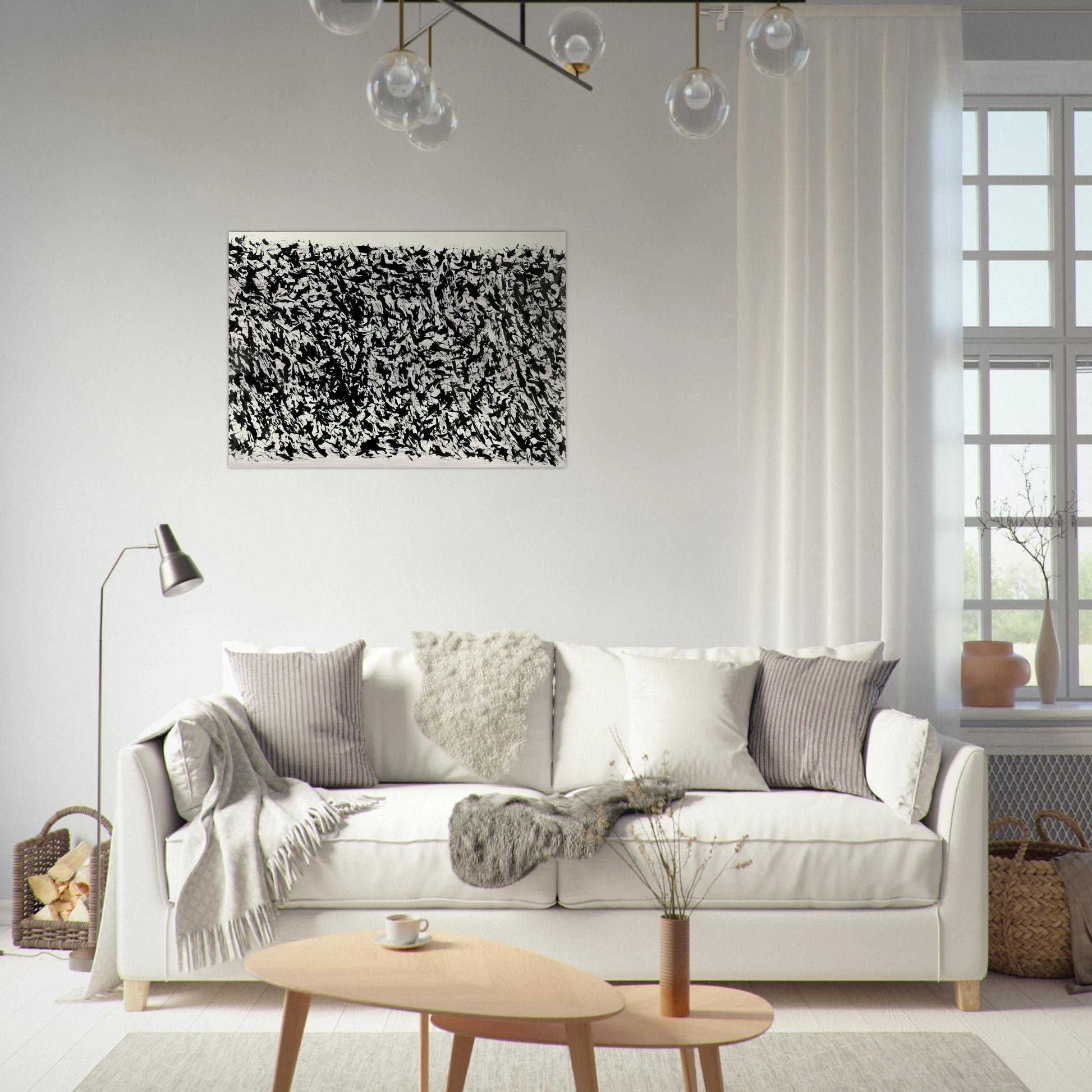Composition - Tachisme - Henri Michaux Brushed Aluminum Print - 70x100 cm / 28x40 inches | Henri Michaux Aluminum Print | Henri Michaux Prints
