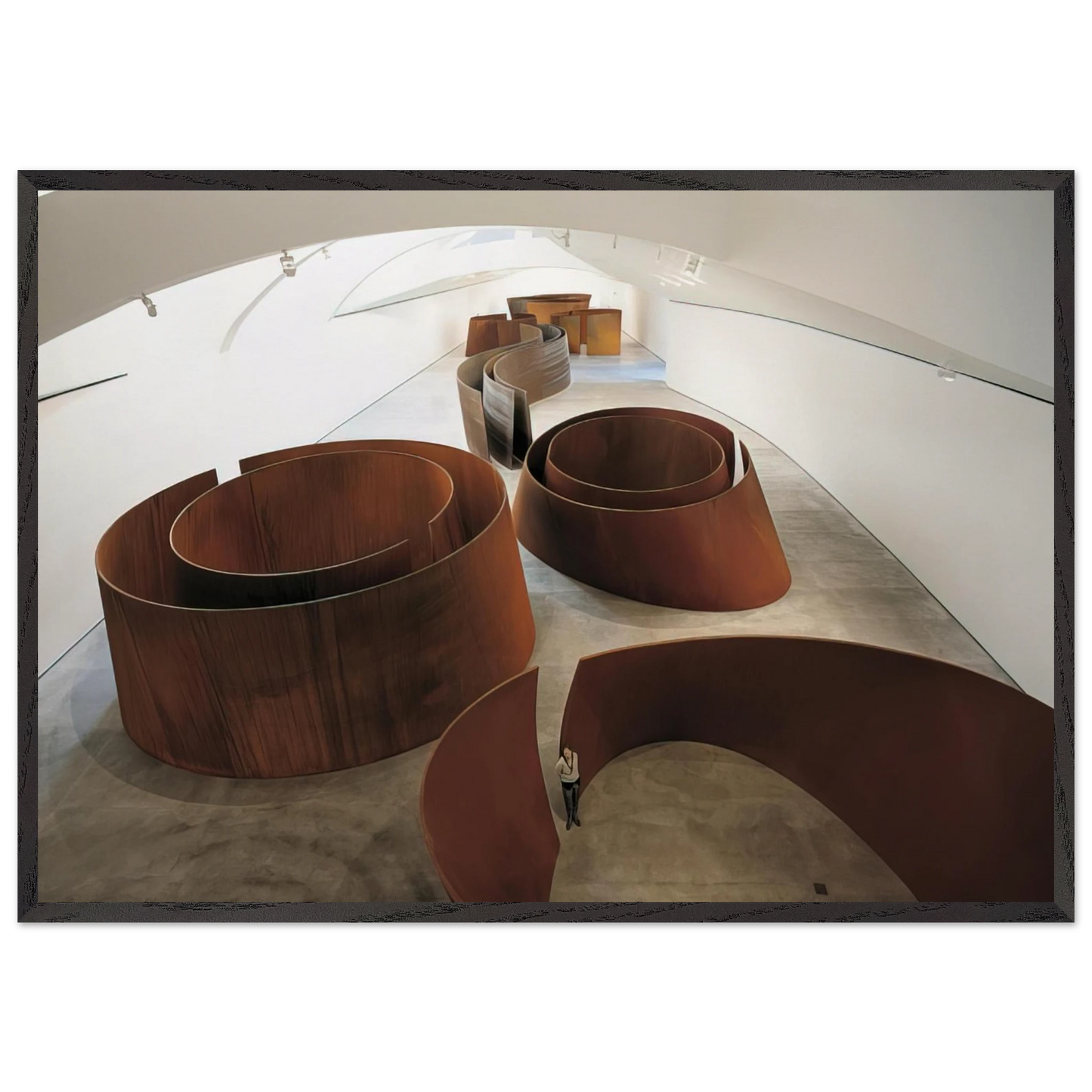 TORQUED ELLIPSES - Richard Serra 70x100 cm / 28x40 inches Framed Art Print – Black Wooden Frame