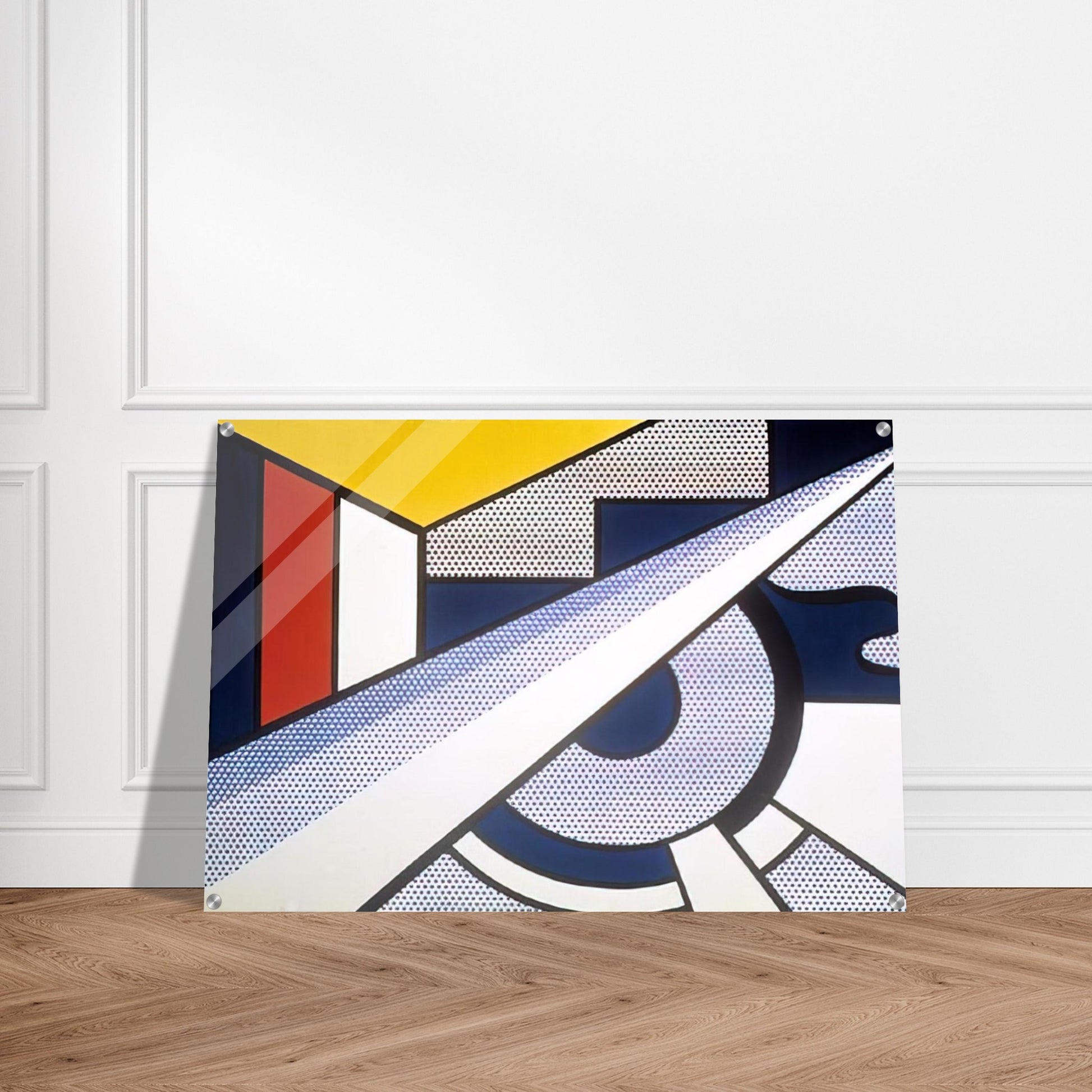 MODERN PAINTING WITH WEDGE 1967 - Roy Lichtenstein Acrylic Print - 70x100 cm / 28x40″ inches