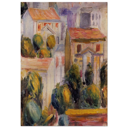 House at Cagnes - Pierre-Auguste Renoir Brushed Aluminum Print - 70x100 cm / 28x40 inches | Pierre-Auguste Renoir Aluminum Print | Pierre-Auguste Renoir Prints