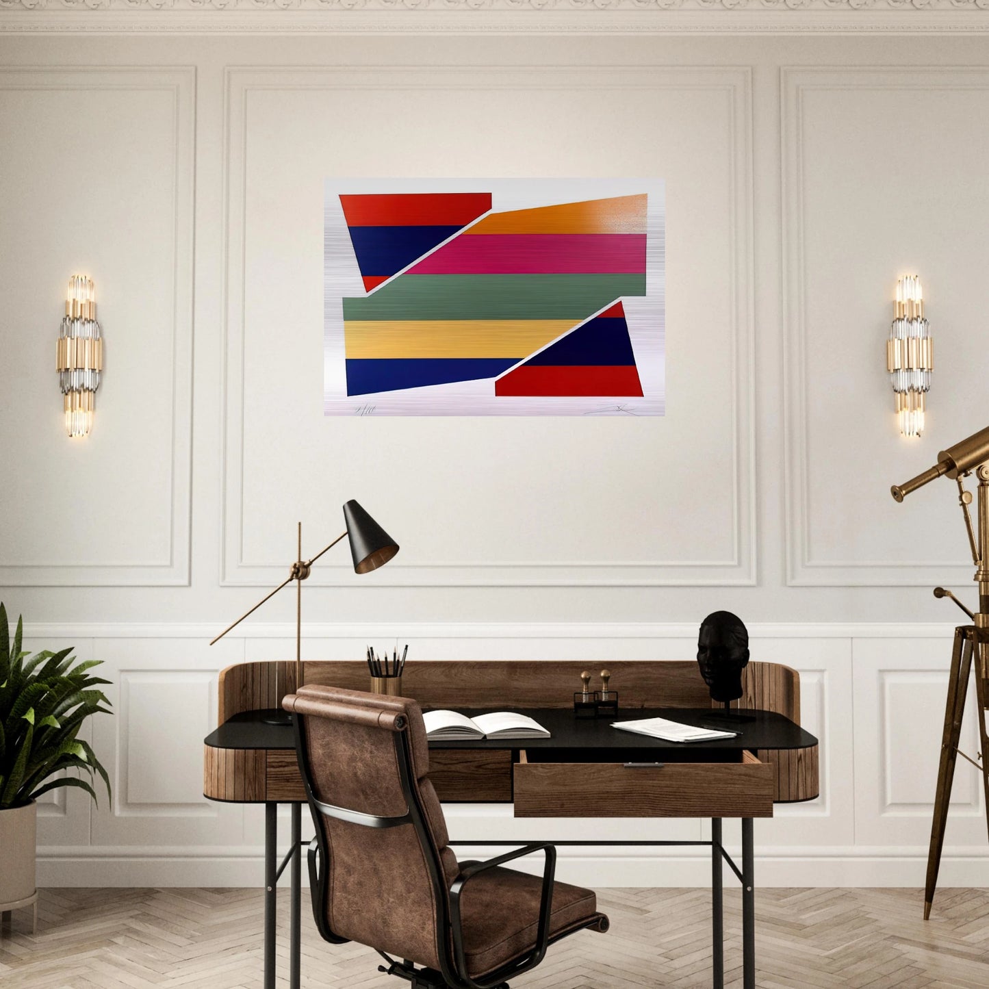 Rotation I - 1980 - Larry Zox Brushed Aluminum Print - 70x100 cm / 28x40 inches | Larry Zox Aluminum Print | Larry Zox Prints