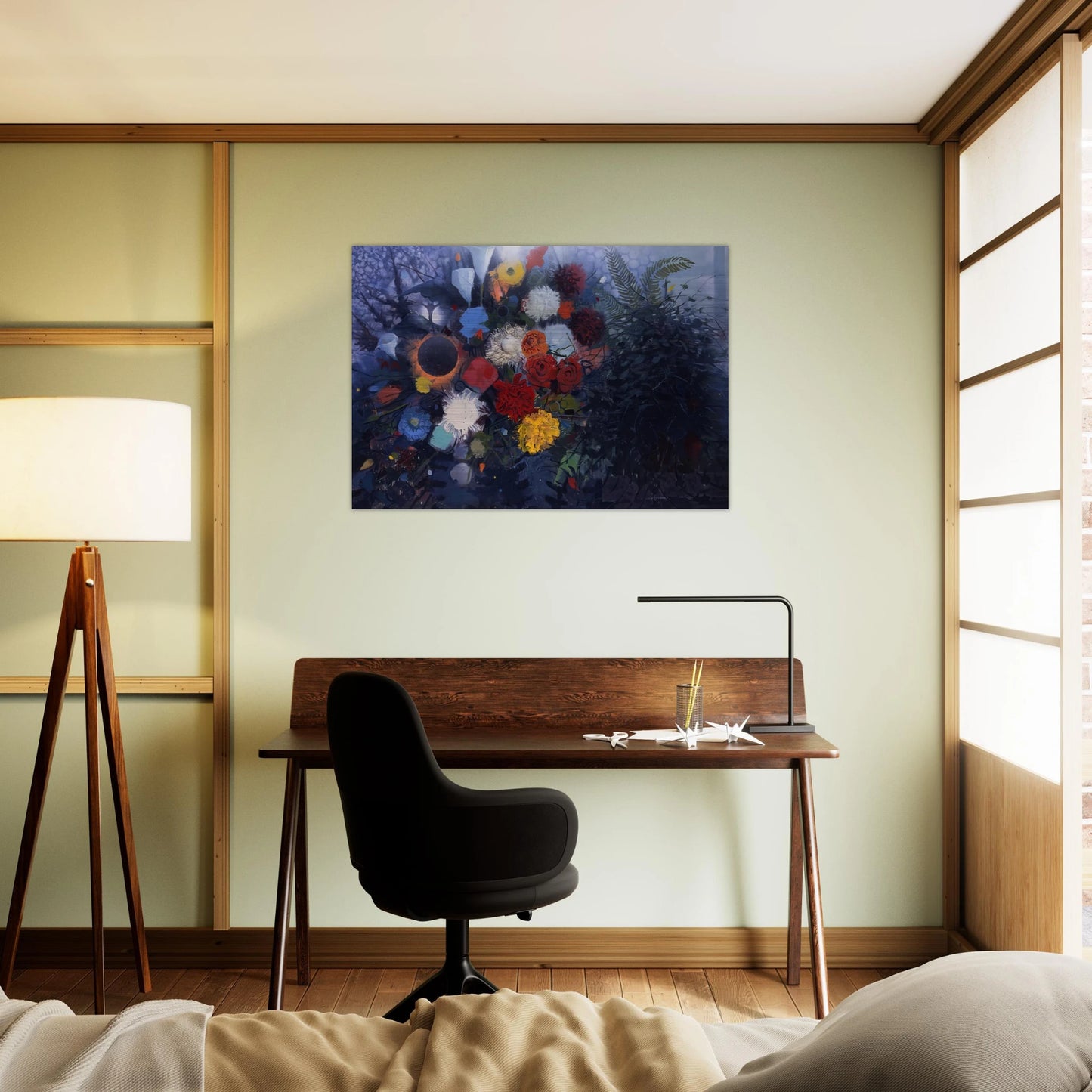 Flowers No. 1 - 1975 - Gebre Kristos Desta Brushed Aluminum Print - 70x100 cm / 28x40 inches | Gebre Kristos Desta Aluminum Print | Gebre Kristos Desta Prints