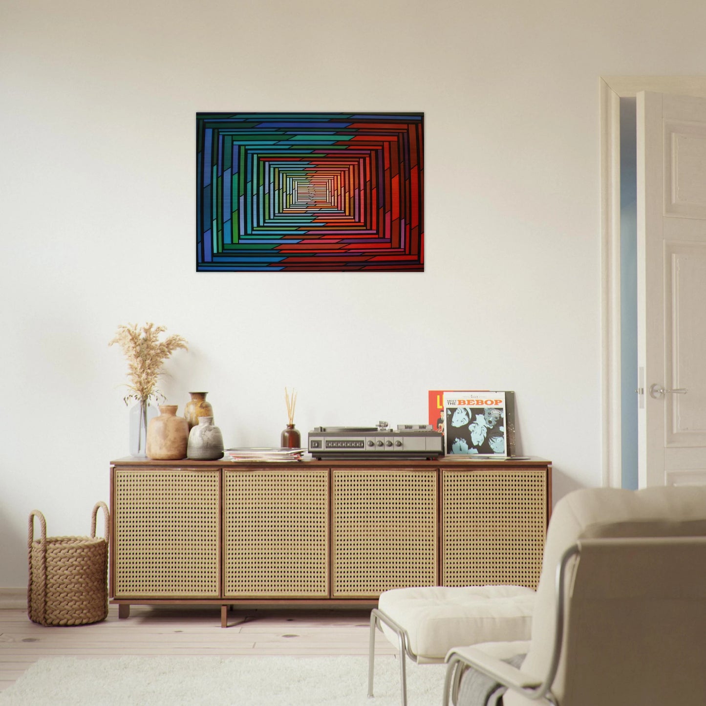 No – Stop - 1996 - Piero Dorazio Brushed Aluminum Print - 70x100 cm / 28x40 inches | Piero Dorazio Aluminum Print | Piero Dorazio Prints