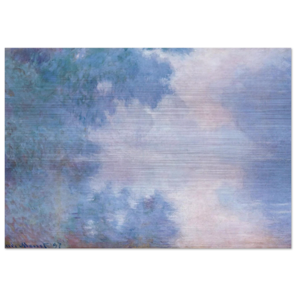 Morning on the Seine, Mist - claude monet Brushed Aluminum Print - 70x100 cm / 28x40 inches | claude monet Aluminum Print | claude monet Prints