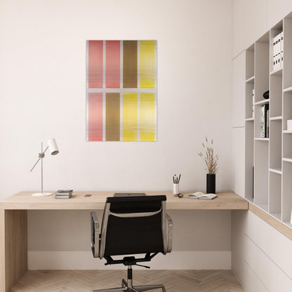 Untitled Red, Brown and Yellow - Abstract Expressionism - Mark Lancaster Brushed Aluminum Print - 70x100 cm / 28x40 inches | Mark Lancaster Aluminum Print | Mark Lancaster Prints