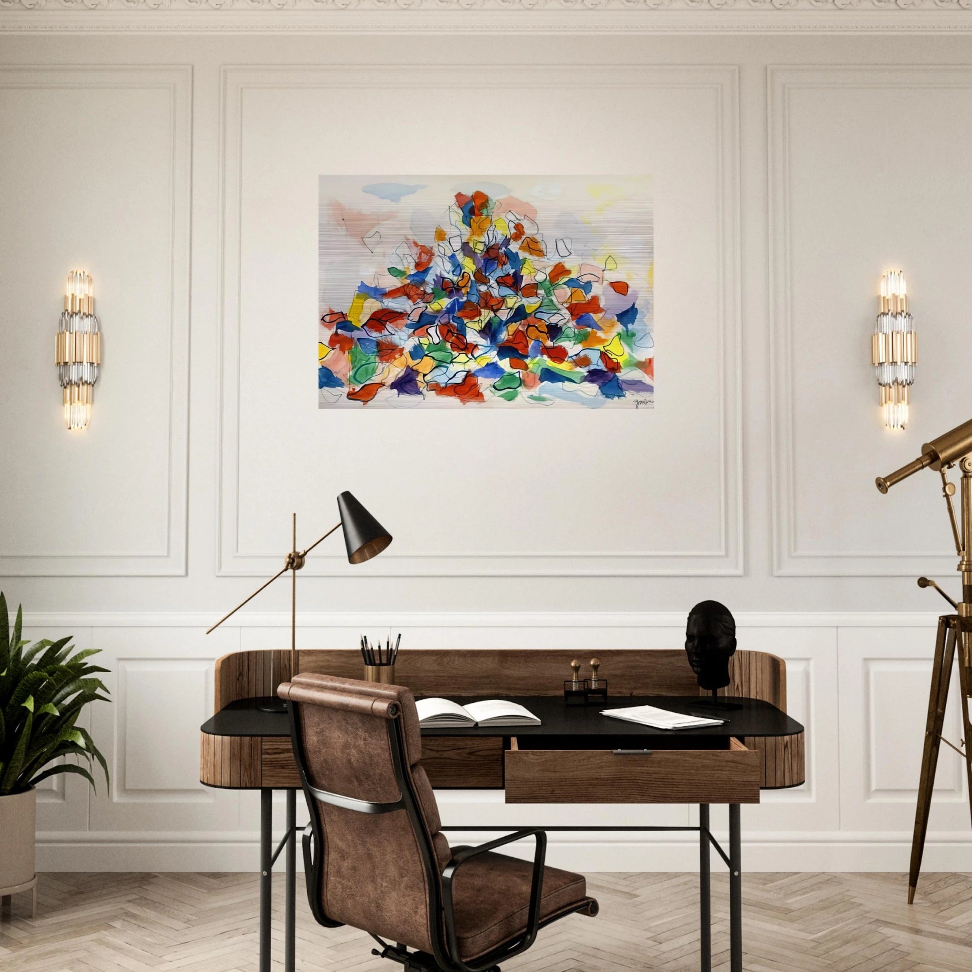 Color Abstraction - 1967 - Robert Goodnough Brushed Aluminum Print - 70x100 cm / 28x40 inches | Robert Goodnough Aluminum Print | Robert Goodnough Prints