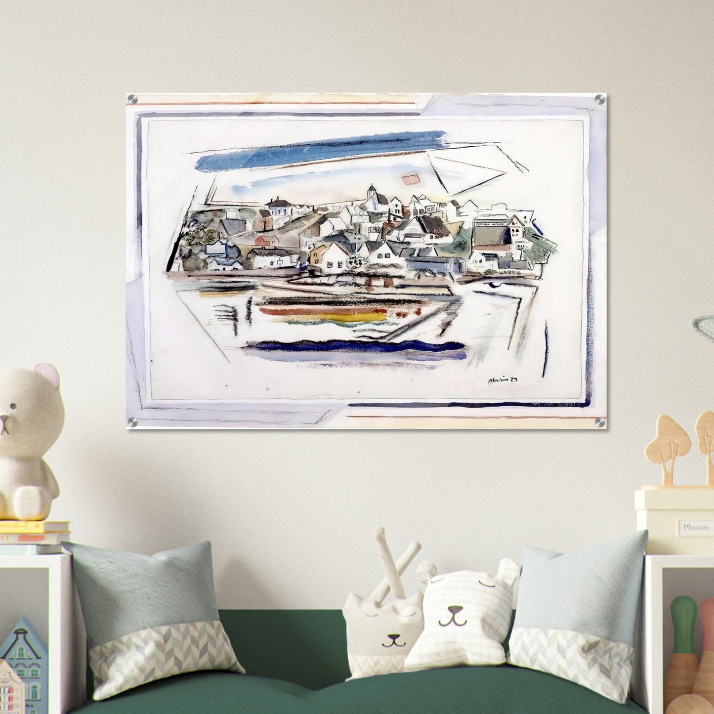Stonington Maine - 1923 - John Marin Acrylic Print - 70x100 cm / 28x40″ inches | John Marin Wall Art | John Marin Prints