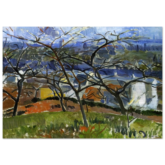 LANDSCAPE NEAR CHATOU 1904 - Andre Derain Brushed Aluminum Print - 70x100 cm / 28x40 inches | Andre Derain Aluminum Print | Andre Derain Prints