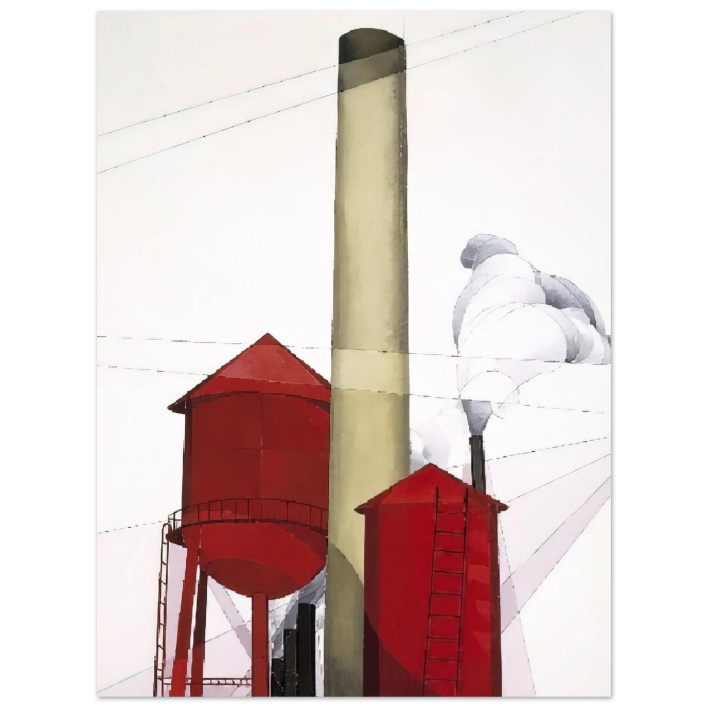 Charles Demuth - Buildings - 1930  75x100 cm / 30x40inches Fine Art Poster
