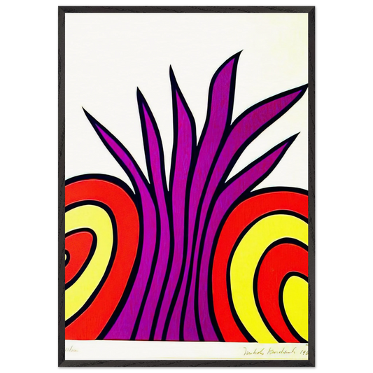James Bond Meets Pussy Galore - 1965 - Nicholas Krushenick 70x100 cm / 28x40 inches Framed Art Print – Black Wooden Frame