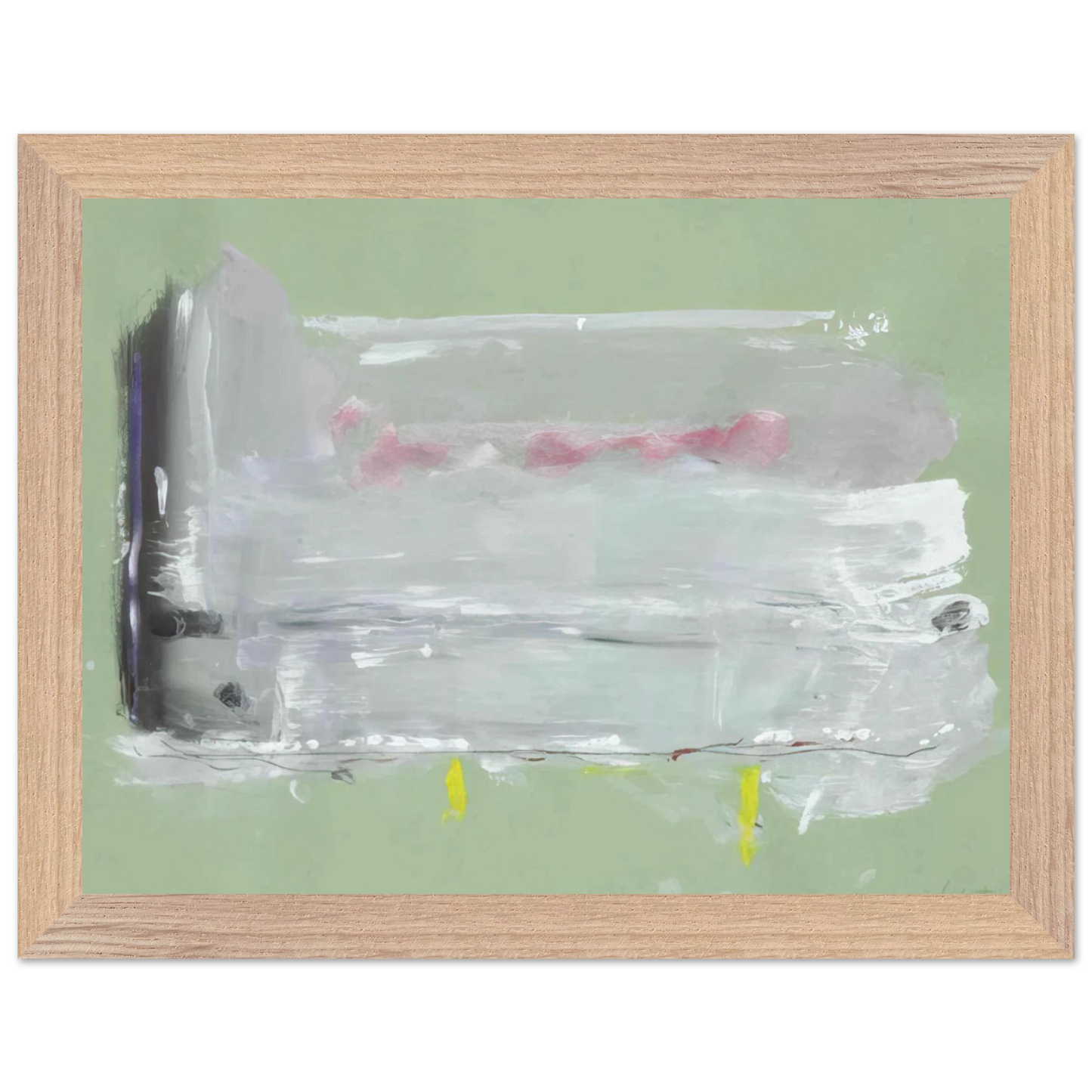 Helen Frankenthaler - Untitled - 1984 Wall art - 30x45 cm / 12x18 inches - Premium Wooden Framed Poster With Fine Art Paper-canvas - Wood frame
