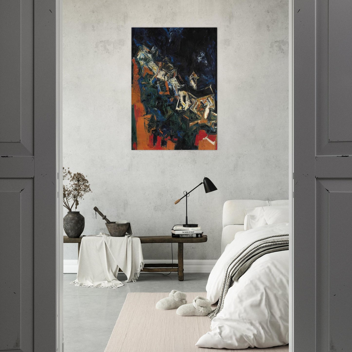 Clocher du Village - 1958 - S. H. Raza Brushed Aluminum Print - 70x100 cm / 28x40 inches | S. H. Raza Aluminum Print | S. H. Raza Prints