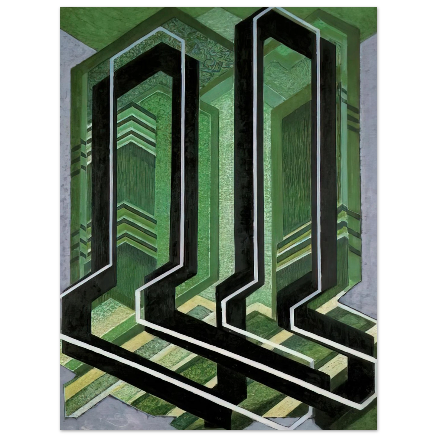 Frantisek Kupka - Diagonal Planes  75x100 cm / 30x40inches Fine Art Poster