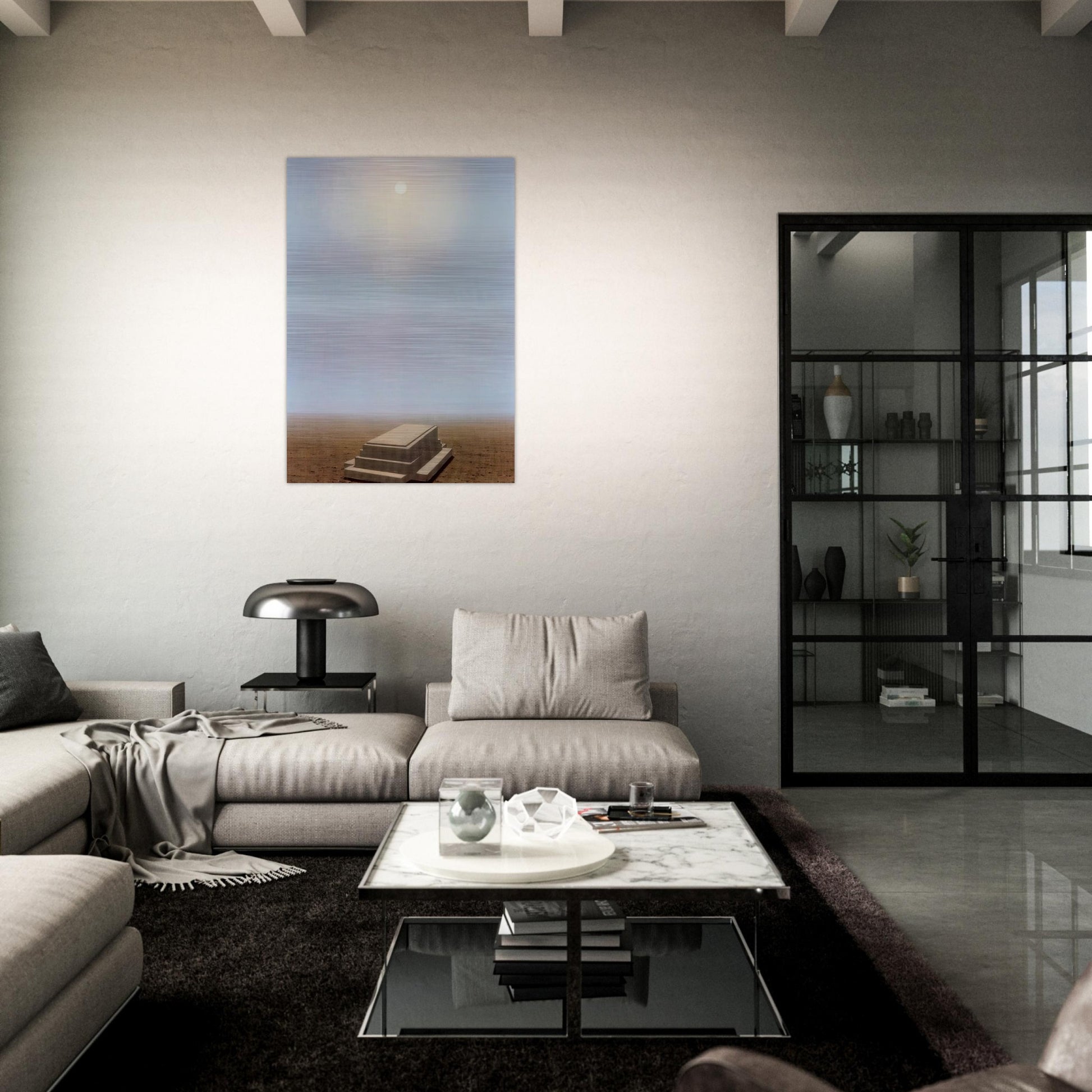 THE BEYOND 1938 - Rene Magritte Brushed Aluminum Print - 70x100 cm / 28x40 inches | Rene Magritte Aluminum Print | Rene Magritte Prints