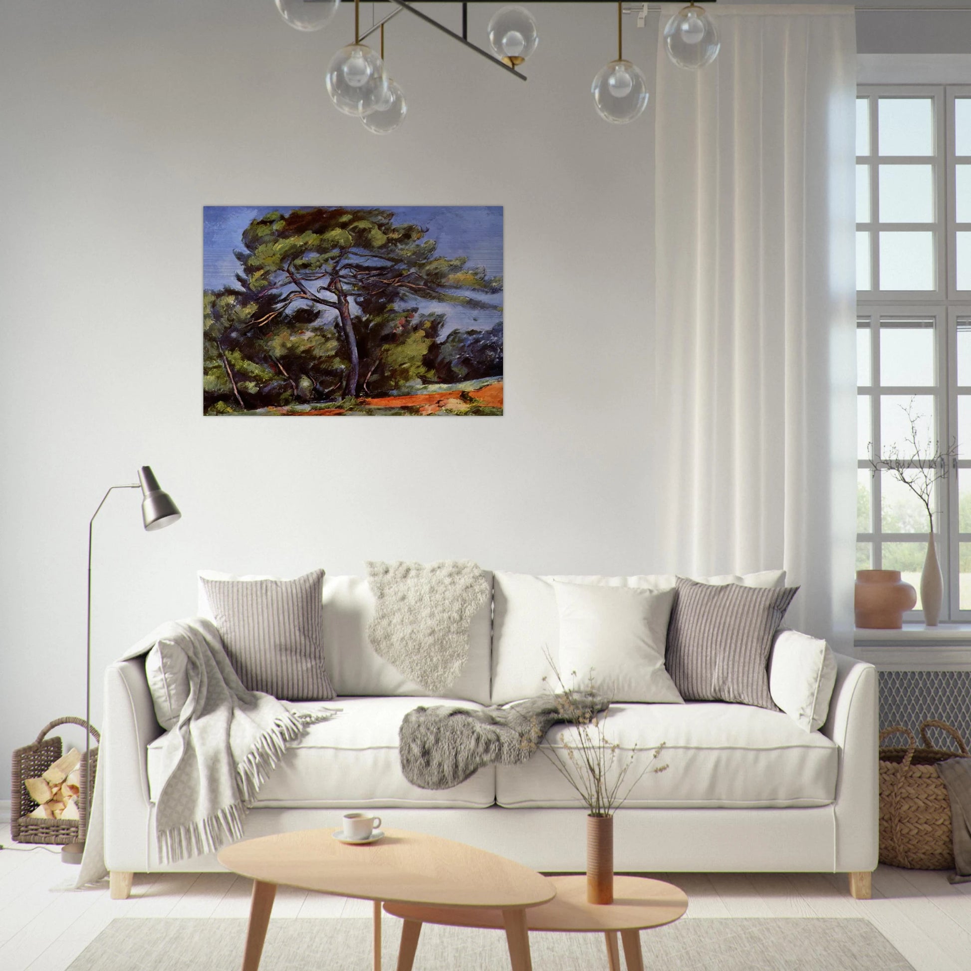 The Great Pine - Paul Cézanne Brushed Aluminum Print - 70x100 cm / 28x40 inches | Paul Cézanne Aluminum Print | Paul Cézanne Prints
