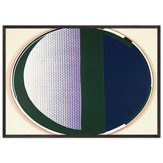 MIRROR 1972 - Roy Lichtenstein 70x100 cm / 28x40 inches Framed Art Print – Black Wooden Frame