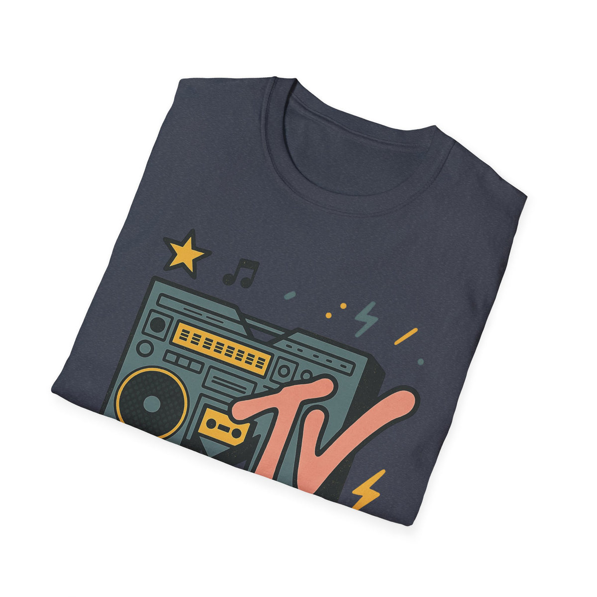 Retro MTV Vintage Luipaardprint Muziek Televisie Grafisch T-shirt 80s 90s Throwback Unisex Band Shirt Dierenprint Rockstijl T-Shirt