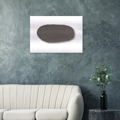 Graue Scheibe - 1970 - Blinky Palermo Brushed Aluminum Print - 70x100 cm / 28x40 inches | Blinky Palermo Aluminum Print | Blinky Palermo Prints
