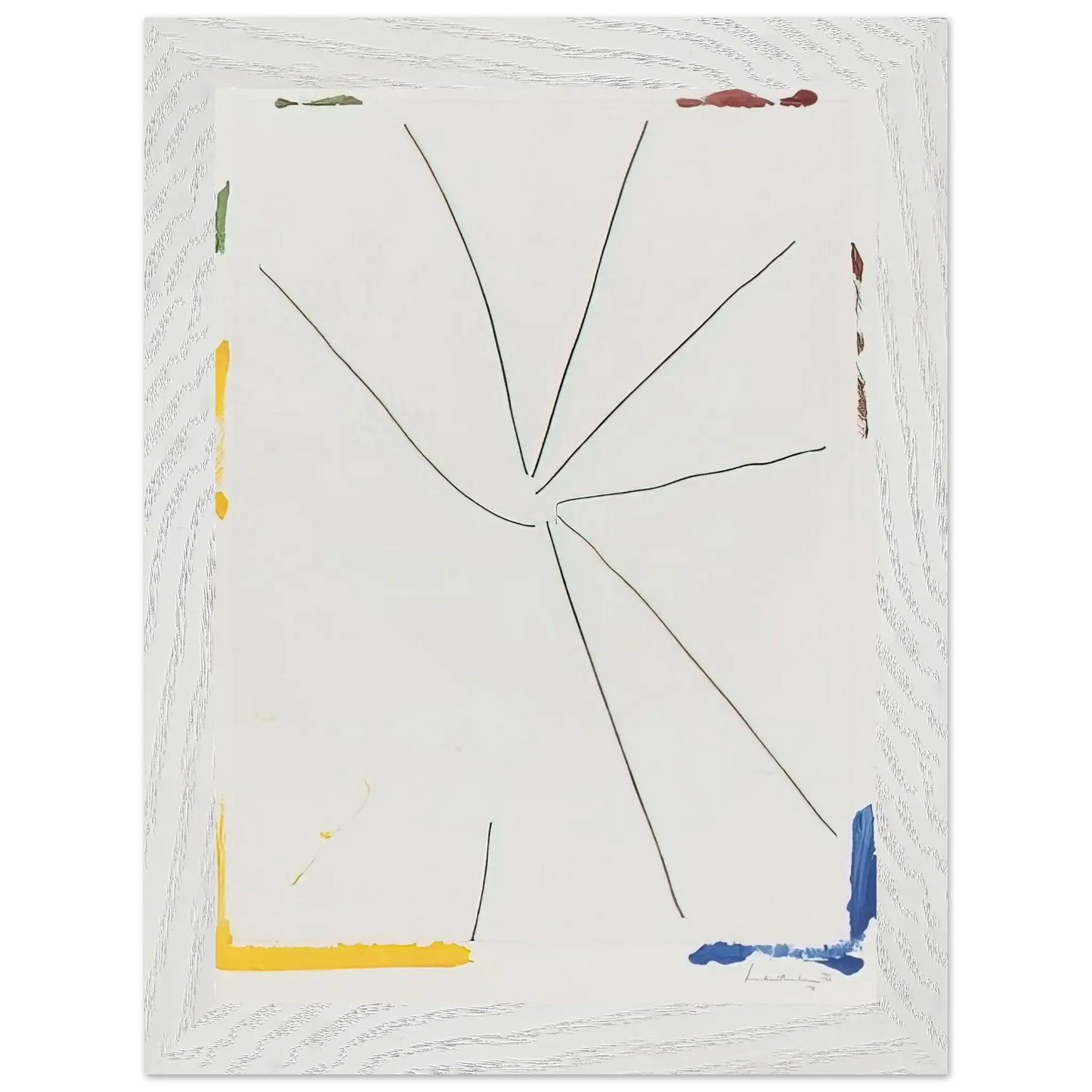 Helen Frankenthaler - Free Wheeling - 1971 Wall art - 70x100 cm / 28x40 Inches - Premium Wooden Framed Poster With Fine Art Paper - White frame