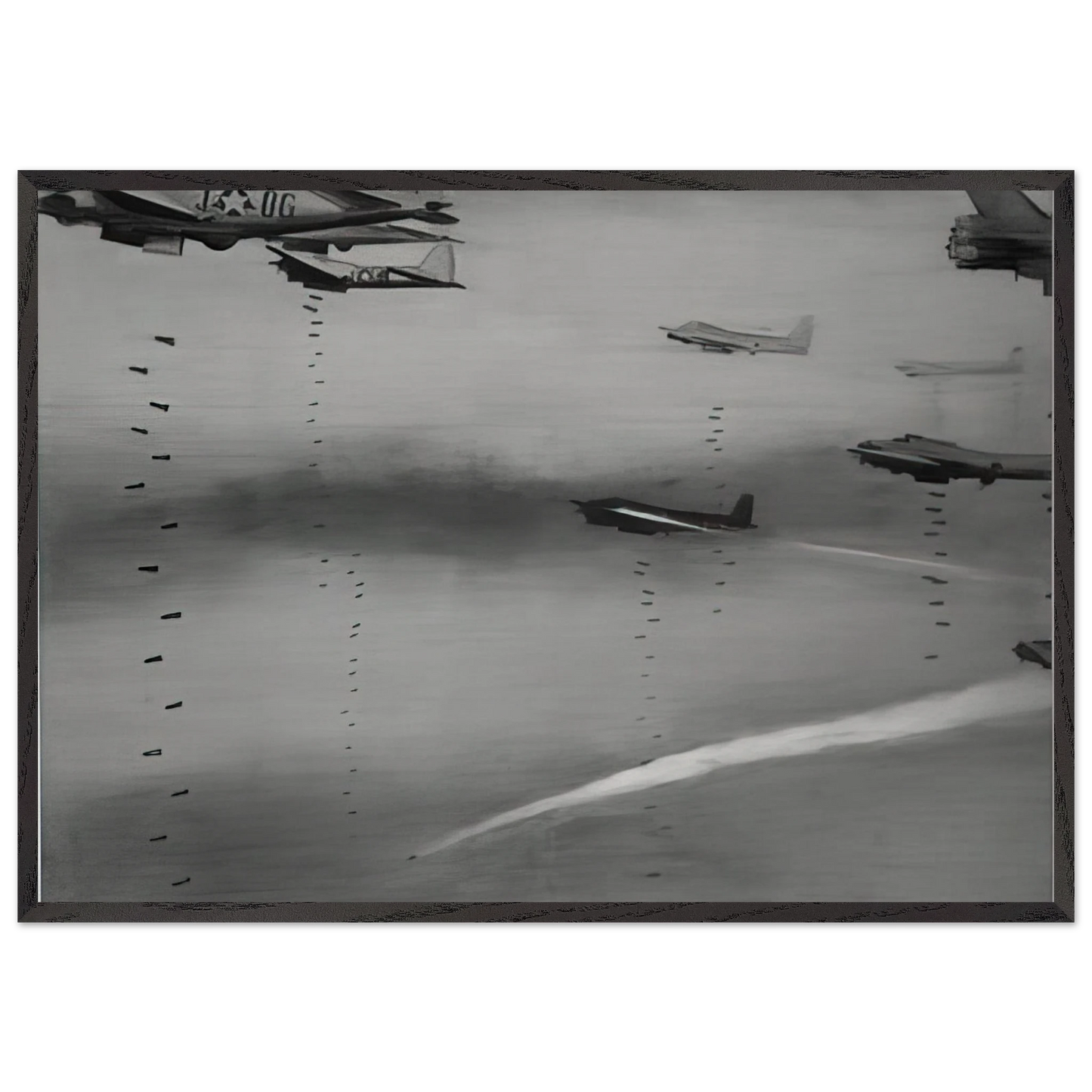 BOMBERS 1963 - Gerhard Richter 70x100 cm / 28x40 inches Framed Art Print – Black Wooden Frame