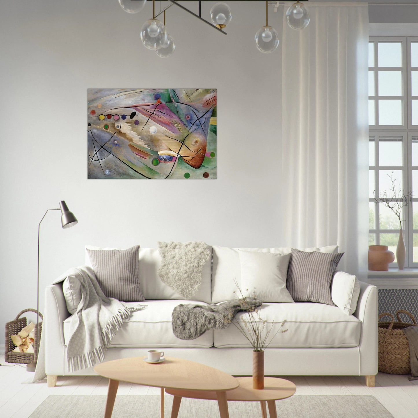 LINES 1922 - Rudolf Bauer Brushed Aluminum Print - 70x100 cm / 28x40 inches | Rudolf Bauer Aluminum Print | Rudolf Bauer Prints
