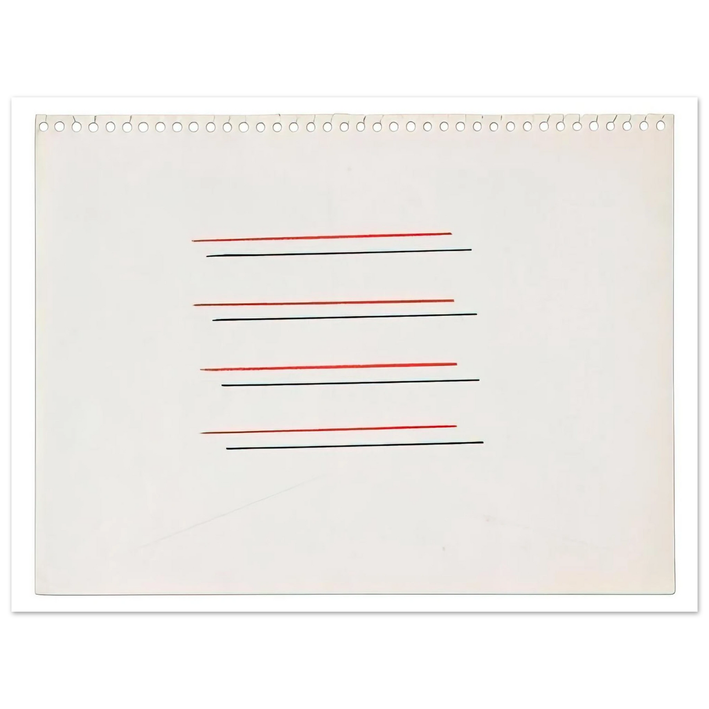 Fred Sandback - Untitled - 1971  75x100 cm / 30x40inches Fine Art Poster