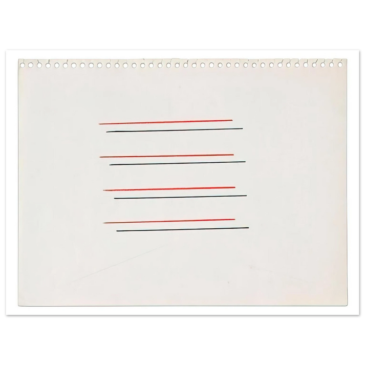 Fred Sandback - Untitled - 1971  75x100 cm / 30x40inches Fine Art Poster