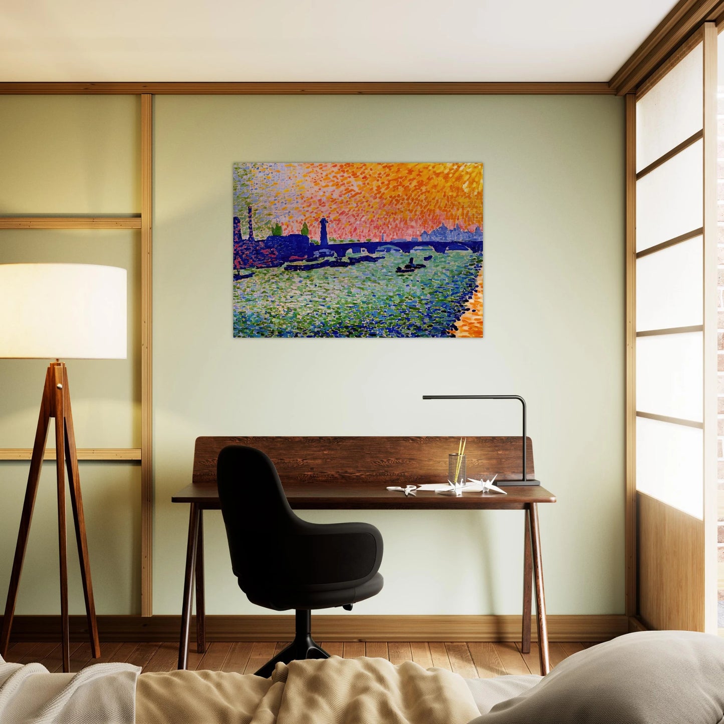 THE BRIDGE VIEW ON THE RIVER 1905 - Andre Derain Brushed Aluminum Print - 70x100 cm / 28x40 inches | Andre Derain Aluminum Print | Andre Derain Prints
