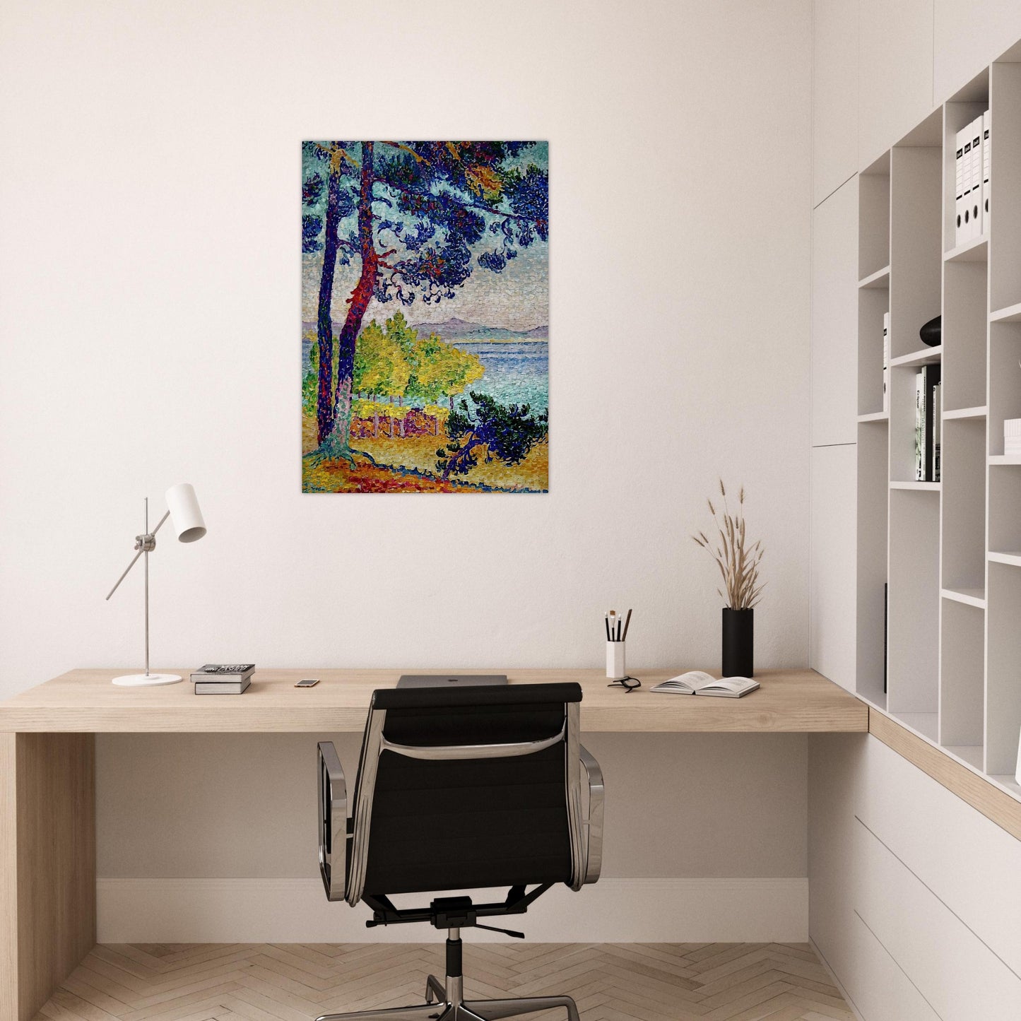 Afternoon at Pardigon, Var - Henri-Edmond Cross Brushed Aluminum Print - 70x100 cm / 28x40 inches | Henri-Edmond Cross Aluminum Print | Henri-Edmond Cross Prints