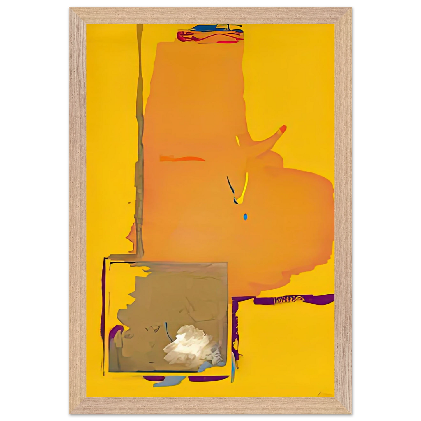 Helen Frankenthaler - Mardi Gras, 1987- Wall Art - 30x40 cm / 12x16 inches - Premium Wooden Framed Poster With Fine Art Paper-canvas - Black frame