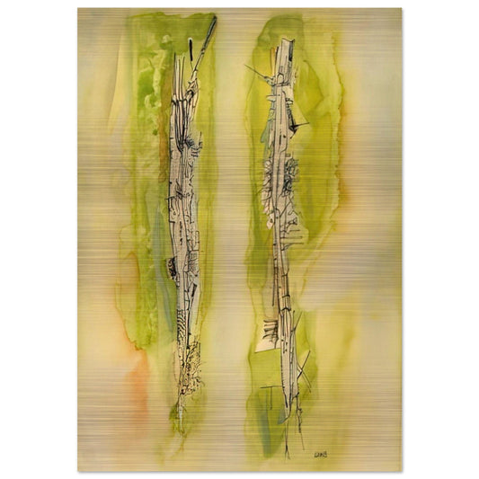 Untitled - 1940 - Wols Brushed Aluminum Print - 70x100 cm / 28x40 inches | Wols Aluminum Print | Wols Prints