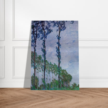 Poplars, Wind Effect - claude monet Brushed Aluminum Print - 70x100 cm / 28x40 inches | claude monet Aluminum Print | claude monet Prints