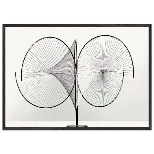 Hyperbolic surfaces - 1959 - Tomas Maldonado 70x100 cm / 28x40 inches Framed Art Print – Black Wooden Frame