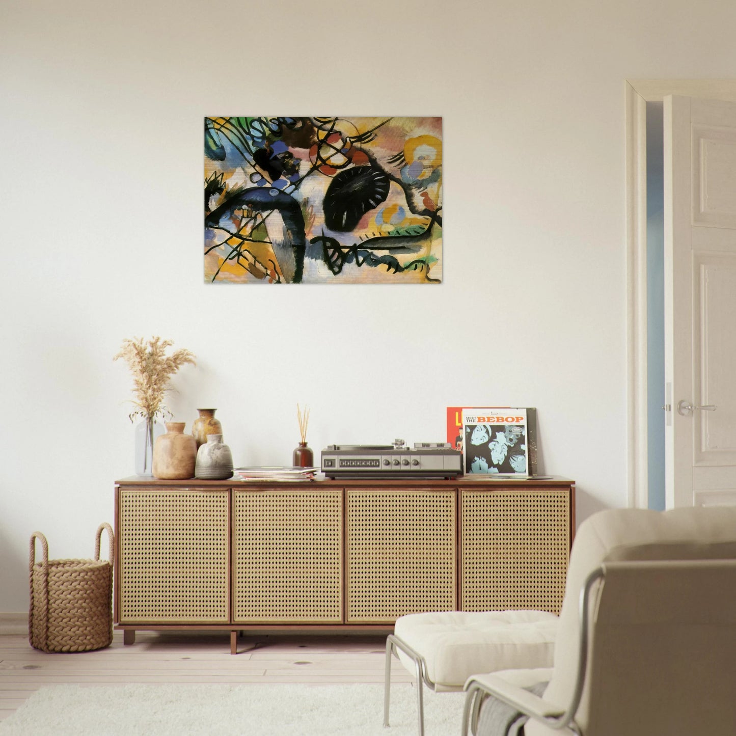 BLACK SPOT 1912 - Wassily Kandinsky Brushed Aluminum Print - 70x100 cm / 28x40 inches | Wassily Kandinsky Aluminum Print | Wassily Kandinsky Prints