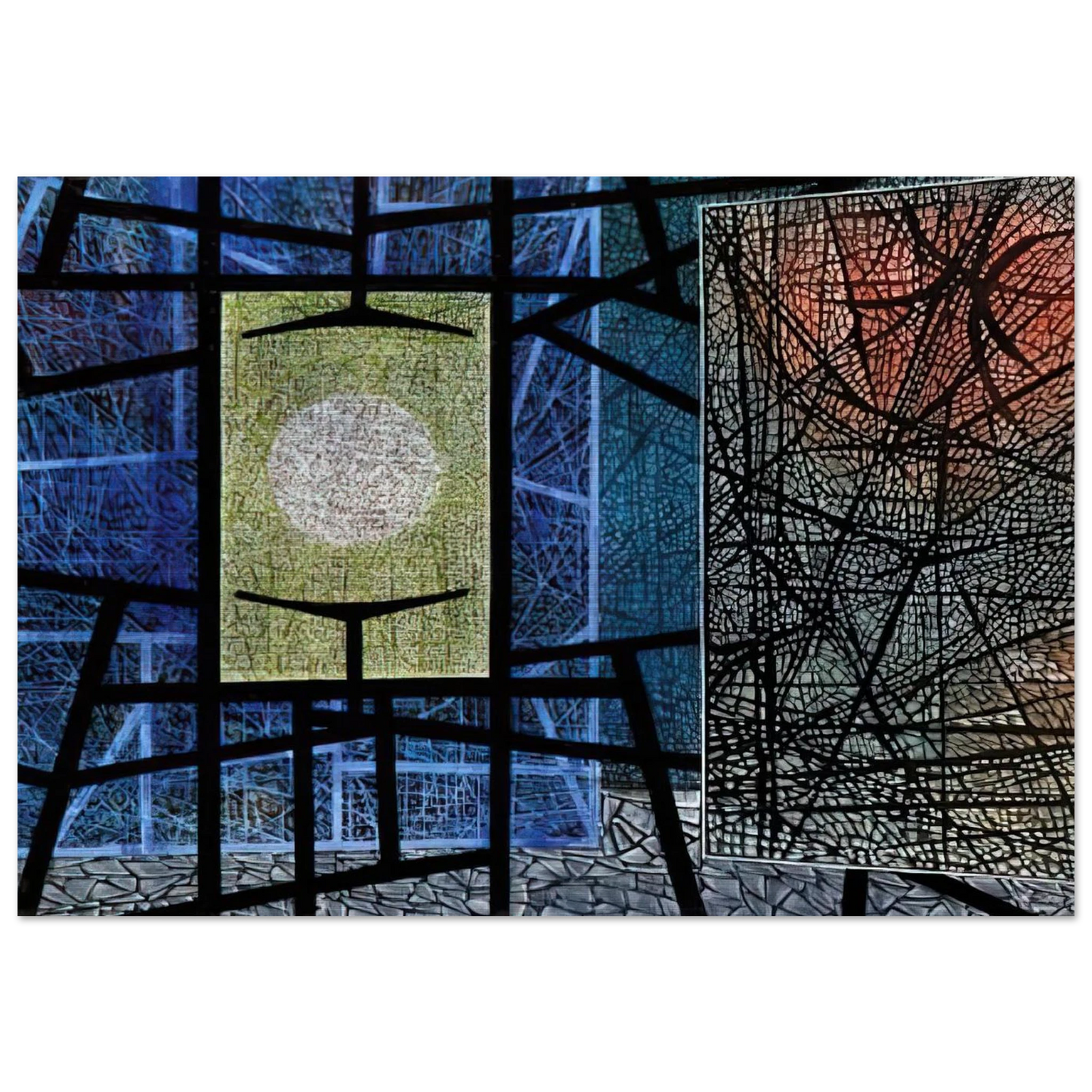 Equations - 1965 - Jimmy Ernst Brushed Aluminum Print - 70x100 cm / 28x40 inches | Jimmy Ernst Aluminum Print | Jimmy Ernst Prints