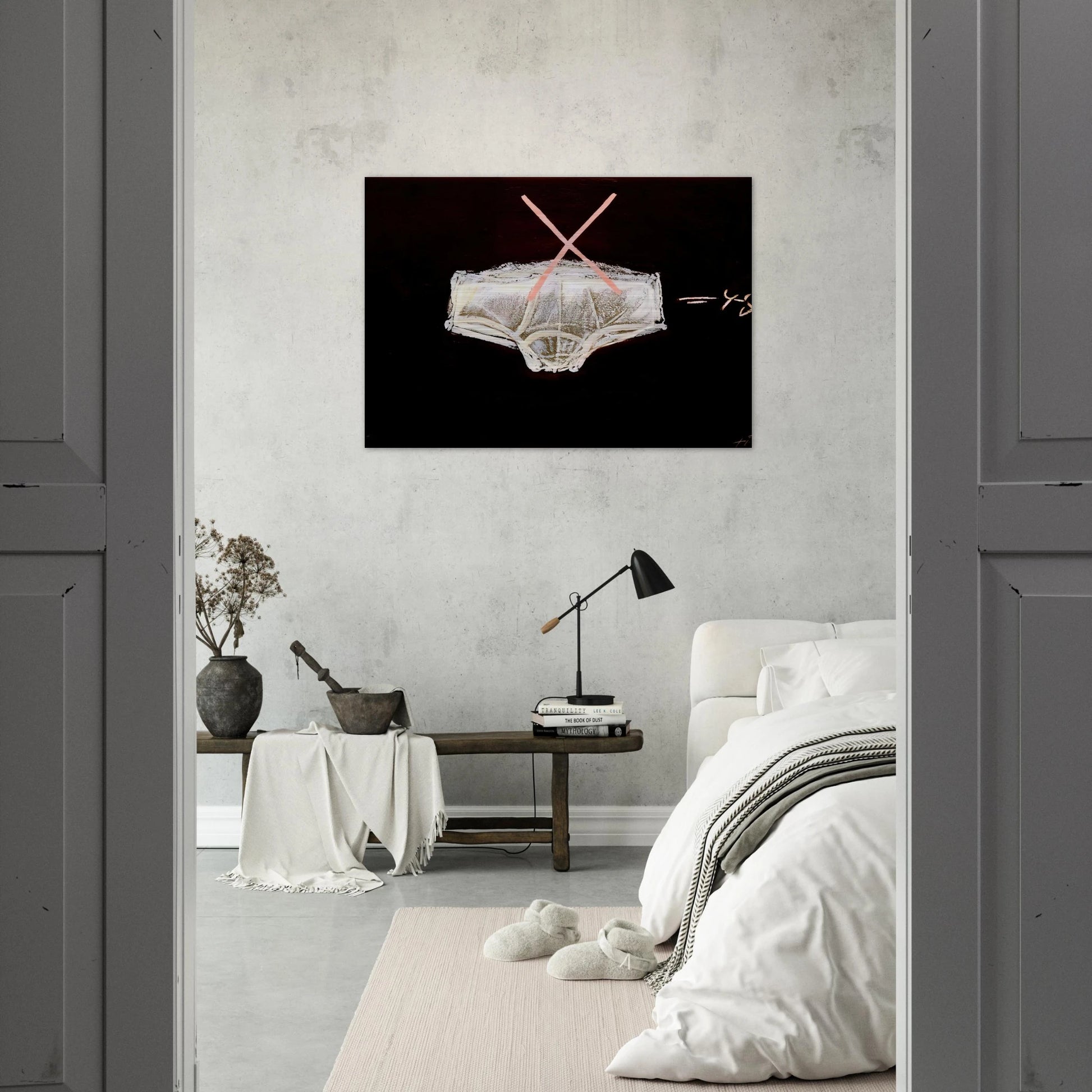 ROBA INTERIOR 1972 - Antoni Tapies Brushed Aluminum Print - 70x100 cm / 28x40 inches | Antoni Tapies Aluminum Print | Antoni Tapies Prints