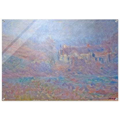 Houses at Falaise in the Fog - claude monet Acrylic Print - 70x100 cm / 28x40″ inches | claude monet Wall Art | claude monet Prints