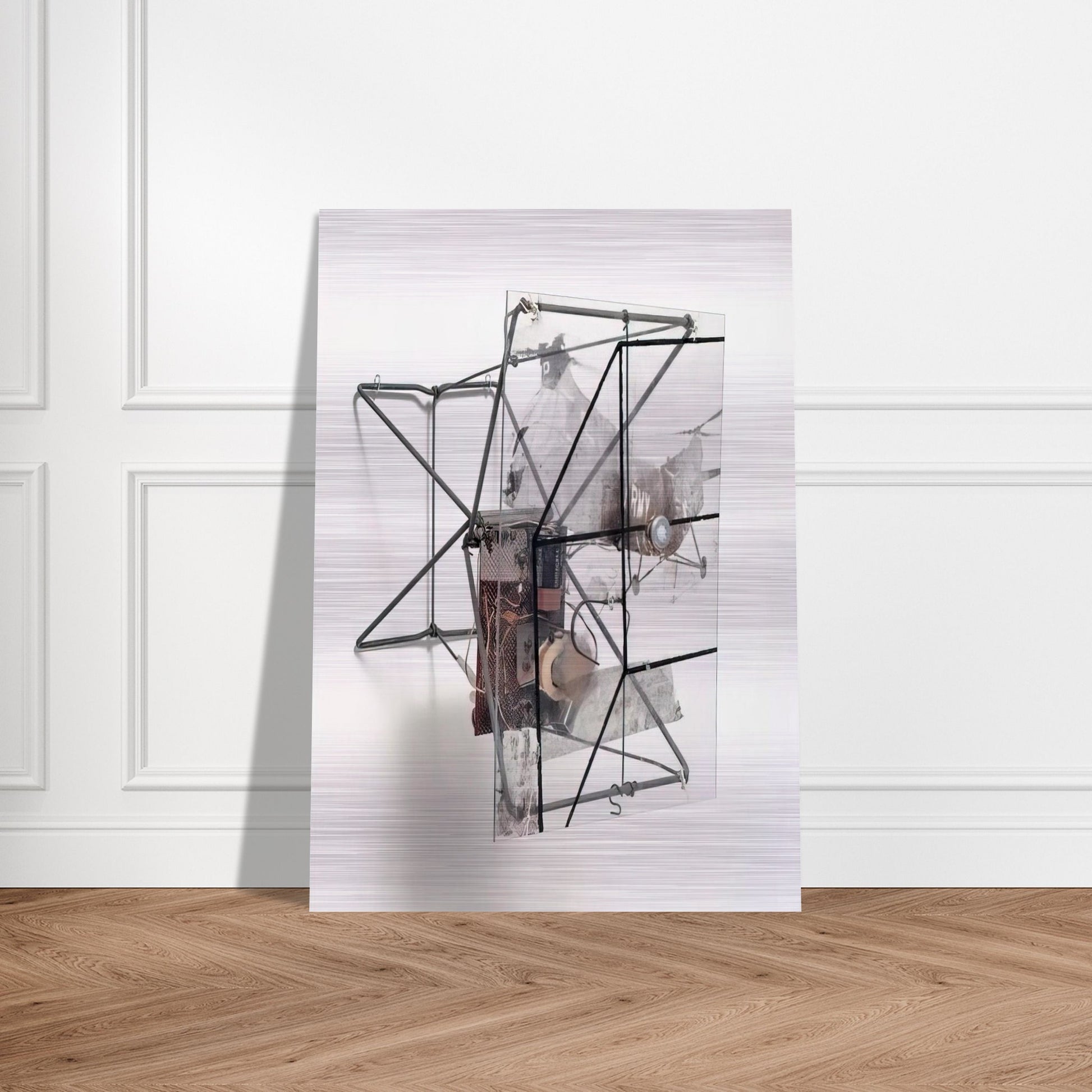 DRY CELL 1963 - Robert Rauschenberg Brushed Aluminum Print - 70x100 cm / 28x40 inches | Robert Rauschenberg Aluminum Print | Robert Rauschenberg Prints