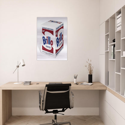 Brillo Soap Pads - Andy Warhol Brushed Aluminum Print - 70x100 cm / 28x40 inches | Andy Warhol Aluminum Print | Andy Warhol Prints