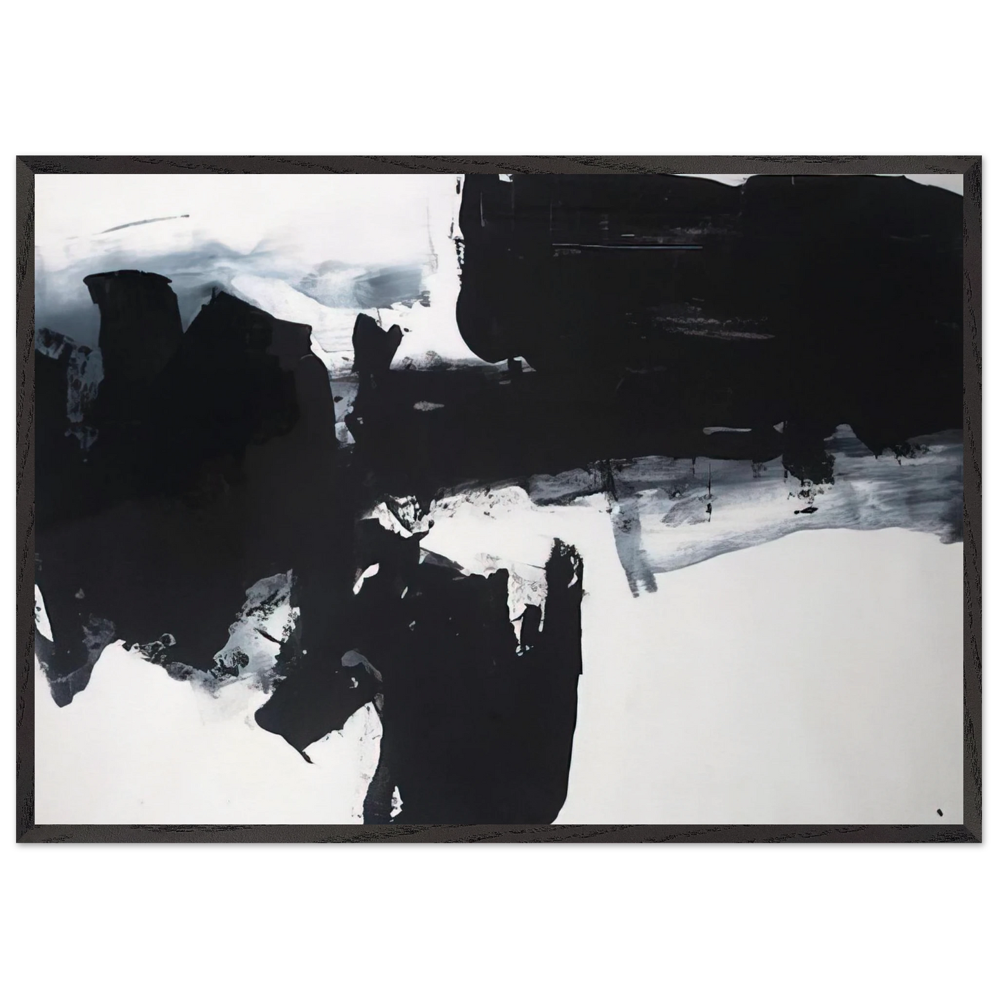 UNTITLED 1961 3 - Luis Feito 70x100 cm / 28x40 inches Framed Art Print – Black Wooden Frame