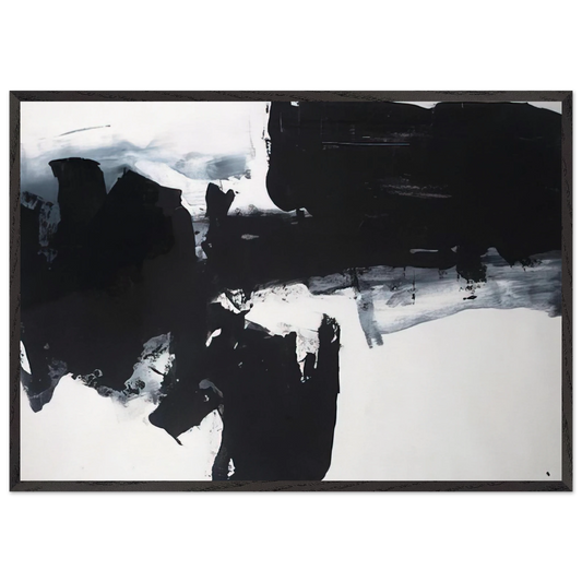 UNTITLED 1961 3 - Luis Feito 70x100 cm / 28x40 inches Framed Art Print – Black Wooden Frame