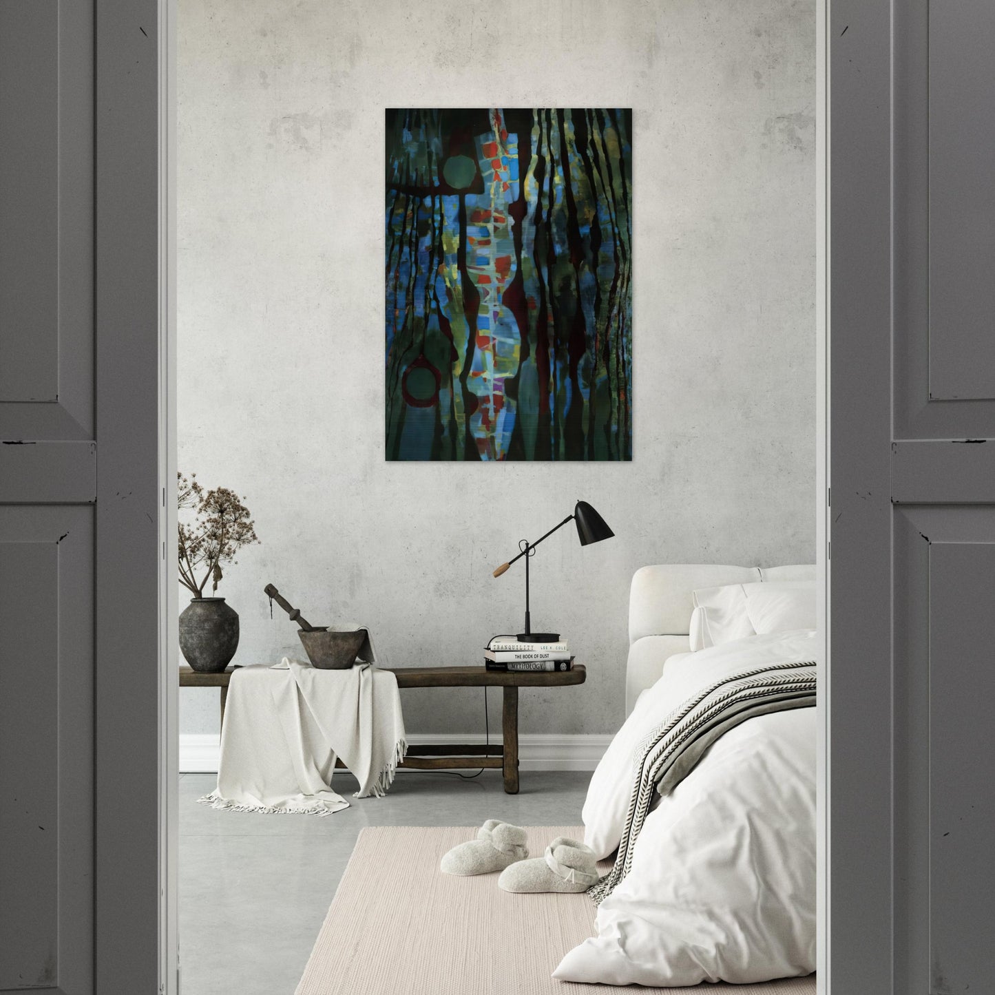 Offrande de la terre I - 1961 - Alfred Manessier Brushed Aluminum Print - 70x100 cm / 28x40 inches | Alfred Manessier Aluminum Print | Alfred Manessier Prints