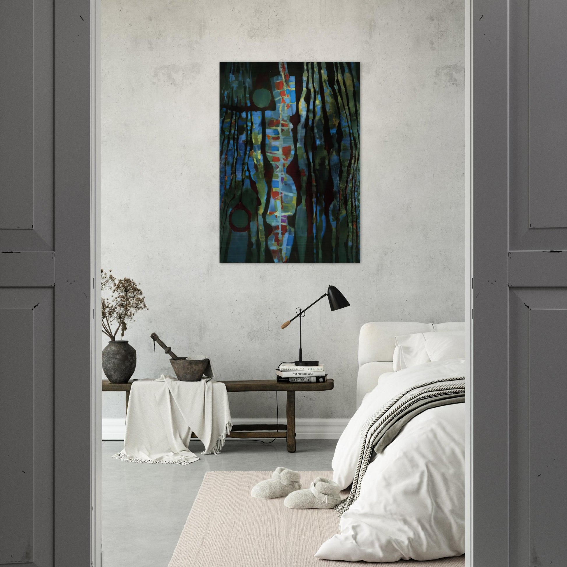 Offrande de la terre I - 1961 - Alfred Manessier Brushed Aluminum Print - 70x100 cm / 28x40 inches | Alfred Manessier Aluminum Print | Alfred Manessier Prints