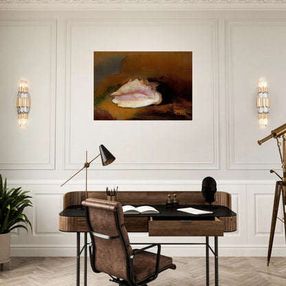 THE SEASHELL 1912 1 - Odilon Redon Brushed Aluminum Print - 70x100 cm / 28x40 inches | Odilon Redon Aluminum Print | Odilon Redon Prints