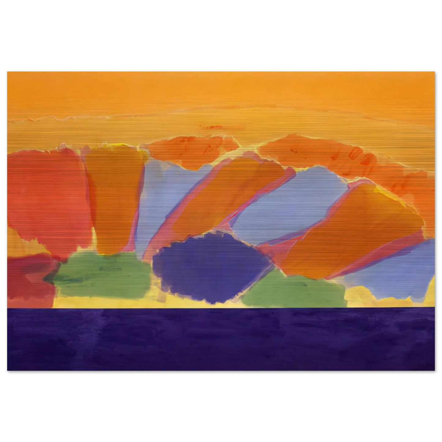 Uriel - 1978 - Ronnie Landfield Brushed Aluminum Print - 70x100 cm / 28x40 inches | Ronnie Landfield Aluminum Print | Ronnie Landfield Prints
